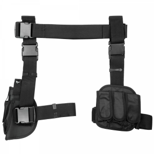 NcSTAR VISM Right-Handed Universal Drop Leg Holster with Magazine Pouch - Black