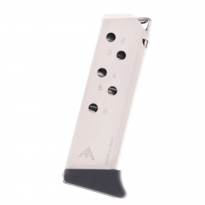 Mec-Gar Walther PPK .380 ACP 6-Round Nickel Magazine with Finger Rest