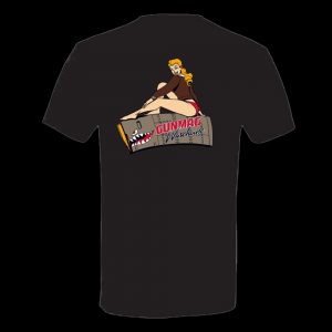 GunMag Pin-Up Short Sleeve T-Shirt - Black w/ RED Logo - S