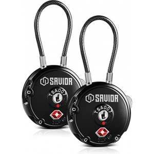 Savior Equipment 3-Digit Steel Cable Lock - 2-Pack - BLK