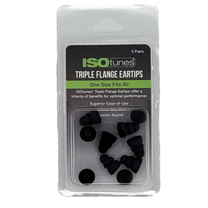 ISOtunes TRILOGY Replacement Foam Ear Tips 5 Pairs/Pack Universal