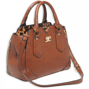 Bulldog Cases Satchel Style Purse With Universal Fit Holster - Chestnut