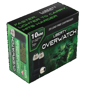 Liberty Ammunition Liberty OverWatch 10mm Ammo 70gr HP 20 Rounds