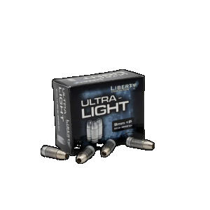 Liberty Ammunition Ultra-Light 9mm +P Ammo 50gr HP 20 Rounds