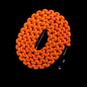 Dark Energy Lightning to USB-C Paracord Cable - Orange