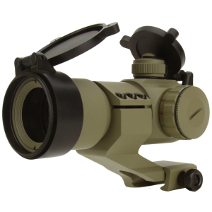 TacFire 1x30mm Dual Illuminated Red Dot Sight w/ Cantilever Mount - Tan