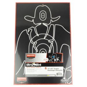 Birchwood Casey 12x18" Dirty Bird Gunslinger Silhouette Target 6-Pack
