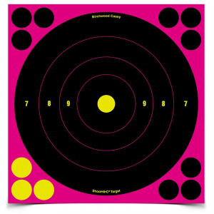 Birchwood Casey 8" Shoot-N-C Bullseye Target 6-Pack - Pink