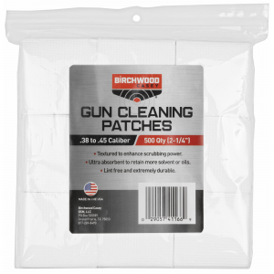 Birchwood Casey 2 1/4" .38 - .45 Cleaning Patches 500-Pack