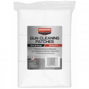 Birchwood Casey 3" 12ga - 20ga Cleaning Patches 300-Pack