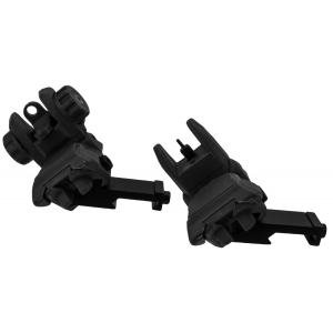 TacFire 45-Degree Flip-Up Front and Rear Sight Set - BLK