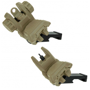 TacFire 45-Degree Flip-Up Front and Rear Sight Set - Tan