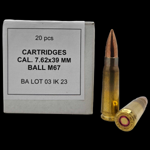 Igman M67 White Box 7.62x39mm Ammo 123gr FMJ 800 Rounds an M67 White Box 7.62x39mm 123gr FMJ 800 Rounds Ammo