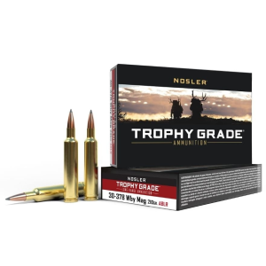 Nosler Trophy Grade 30-378 Weatherby Magnum Ammo 210gr ABLR 20 Rounds ler Trophy Grade 30-378 Weatherby Magnum 210gr ABLR 20 Rounds Ammo