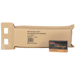  Bronze .223 Remington 55gr FMJ 200-Round Battle Pack Ammo