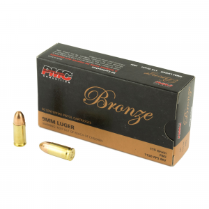 PMC Bronze 9mm Ammo 115gr FMJ 50 Rounds
