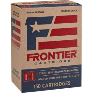 Hornady Frontier Cartridge .223 Remington Ammo 55gr HPM 150 Rounds nady Frontier Cartridge .223 Remington 55gr HPM 150 Rounds Ammo