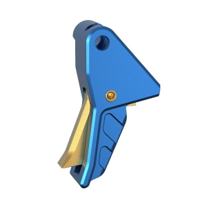 Tyrant Designs I.T.T.S. Trigger for Springfield Echelon Pistols - BLU/GLD - Tyrant Designs, Cnc Llc