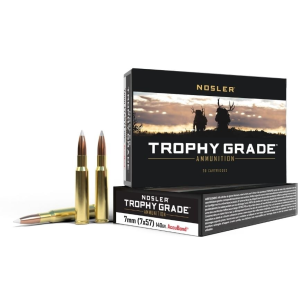 Nosler Trophy Grade 7x57 Mauser Ammo 140gr Accubond 20 Rounds