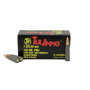 Tulammo 7.62x39MM Ammo 122gr FMJ 40 Rounds - Tula Ammo
