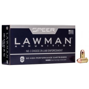 Speer Lawman .380 ACP Ammo 95gr TMJ 50 Rounds