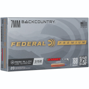 Federal 7mm Backcountry Ammo 168gr Barnes LRX Copper 20 Rounds