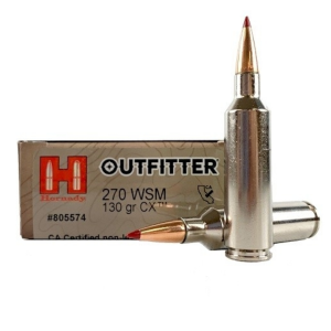 Hornady Outfitter .270 WSM Ammo 130gr CX 20 Rounds nady Outfitter .270 WSM 130gr CX 20 Rounds Ammo