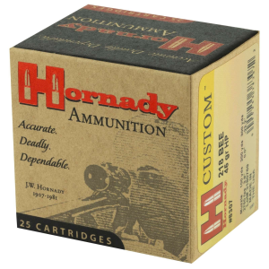 Hornady Custom .218 Bee Ammo 45gr HP 25 Rounds nady Custom .218 Bee 45gr HP 25 Rounds Ammo