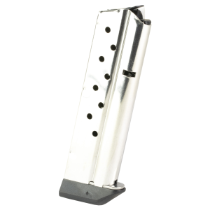 ber 1911 9mm Stainless Steel 9-Round Magazine With Extended Base Pad Ammo