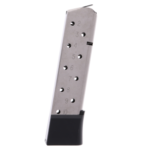ber 1911 .45 ACP Stainless Steel 10-Round Extended Magazine Ammo