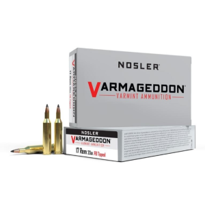 Nosler Varmageddon .17 Remington Ammo 20gr FB Tipped 20 Rounds ler Varmageddon .17 Remington 20gr FB Tipped 20 Rounds Ammo