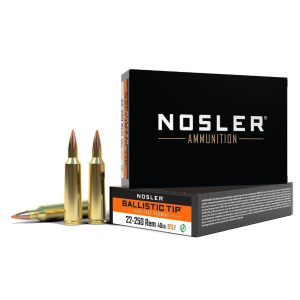 Nosler Ballistic Tip .22-250 Remington Ammo 40gr BTLF 20 Rounds ler Ballistic Tip .22-250 Remington 40gr BTLF 20 Rounds Ammo