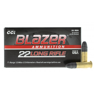 CCI Blazer High Velocity .22 LR Ammo 40gr LRN 50 Rounds