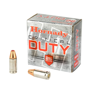 Hornady Critical Duty 9mm Luger +P Ammo 124gr FlexLock 25 Rounds