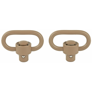GrovTec Heavy Duty Push Button Sling Swivel Set - Flat Dark Earth