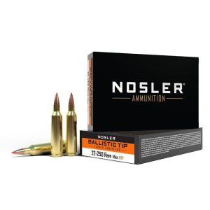 Nosler Ballistic Tip 22-250 Remington 55gr BTSP 20 Rounds ler Ballistic Tip 22-250 Remington 55gr BTSP 20 Rounds Ammo