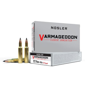 Nosler Varmageddon .222 Rem Ammo 40gr FB Tipped 20 Rounds ler Varmageddon .222 Rem 40gr FB Tipped 20 Rounds Ammo