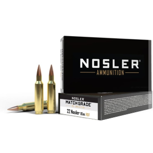 ler Match Grade 22 Nosler 85gr RDF 20 Rounds Ammo