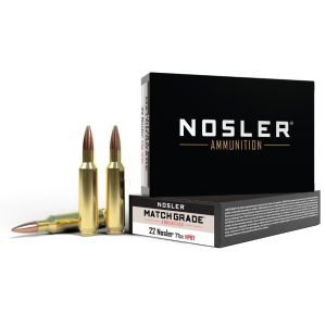 ler Match Grade 22 Nosler 77gr HPBT 20 Rounds Ammo