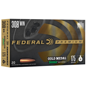 eral Premium Gold Medal Match .308 Winchester 175gr BTHP 20 Rounds Ammo