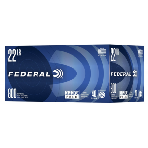 Federal Range .22 LR Ammo 40gr LRN 800-Rounds