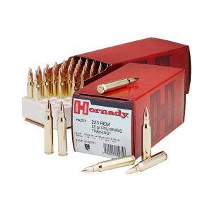 Hornady Custom .223 Remington Ammo 55gr FMJBT 50 Rounds