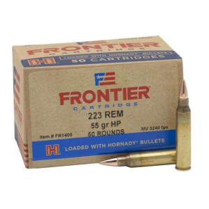 Hornady Frontier Cartridge .223 Remington Ammo 55gr HPM 50 Rounds nady Frontier Cartridge .223 Remington 55gr HPM 50 Rounds Ammo