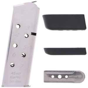 ber 1911 KimPro Tac-Mag .45 ACP Stainless Steel Compact 7-Round Magazine Ammo