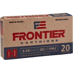 Frontier Cartridge 5.56x45mm NATO Ammo 55gr FMJ 20 Rounds
