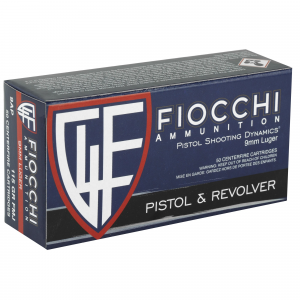 Fiocchi Shooting Dynamics 9mm Ammo 115gr FMJ 50 Rounds