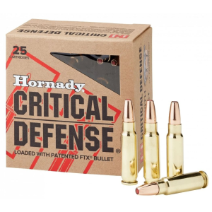 Hornady Critical Defense 5.7x28mm Ammo 40gr FTX 25 Rounds nady Critical Defense 5.7x28mm 40gr FTX 25 Rounds Ammo