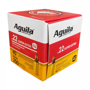 Aguila Super Extra High Velocity .22 LR Ammo 40gr CPLRN 250 Rounds
