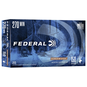 eral Power-Shok .270 Winchester 150gr Jacketed Soft Point 20 Rounds Ammo