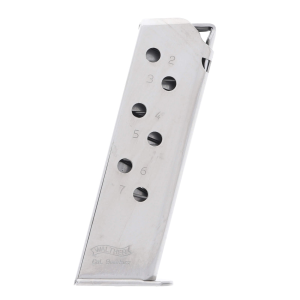 ther PPK/S .380 ACP 7-Round Nickel Magazine Ammo